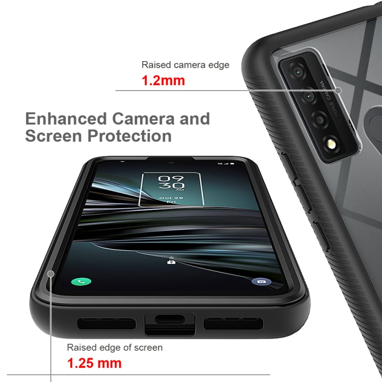 Funda para Teléfono TCL 20 Xe Starry Sky TPU Transparente a Prueba de Golpes (Rojo)