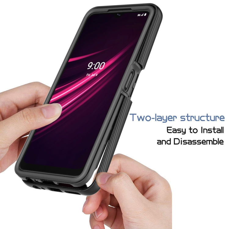 Funda para Teléfono T-Mobile Revvl V+ 5G TPU Transparente Antigolpes (Azul Cielo)