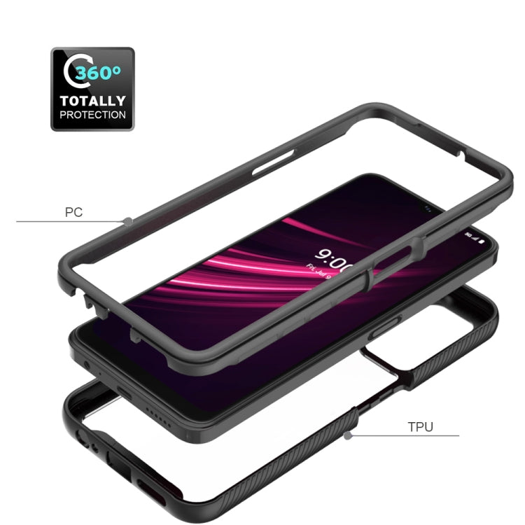 Funda para Teléfono T-Mobile Revvl V+ 5G TPU Transparente Antigolpes (Rosa)