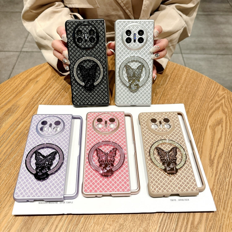 Funda para Teléfono Huawei Mate X3/X5 con Soporte PC Diseño Rombos y Diamantes (Rosa)
