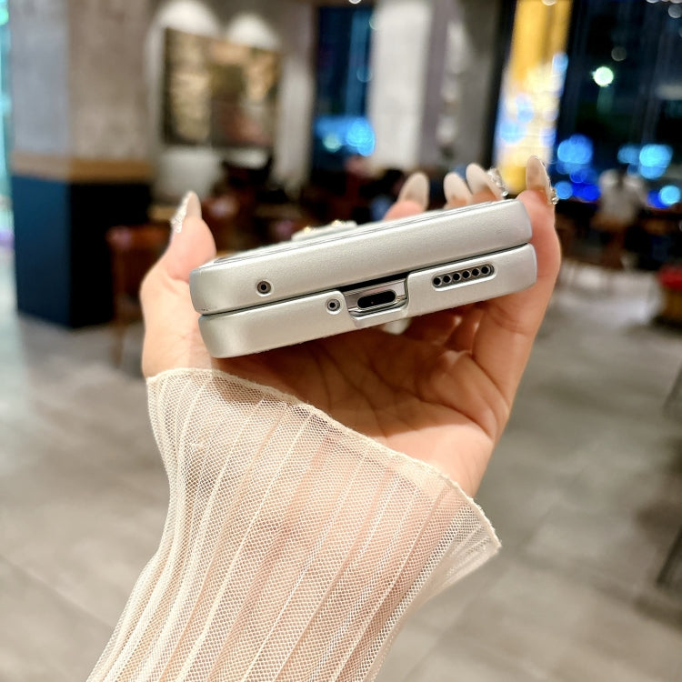 Funda para Huawei Nova Flip con Diseño de Rombos, Diamantes Brillantes y Anillo (Dorado)