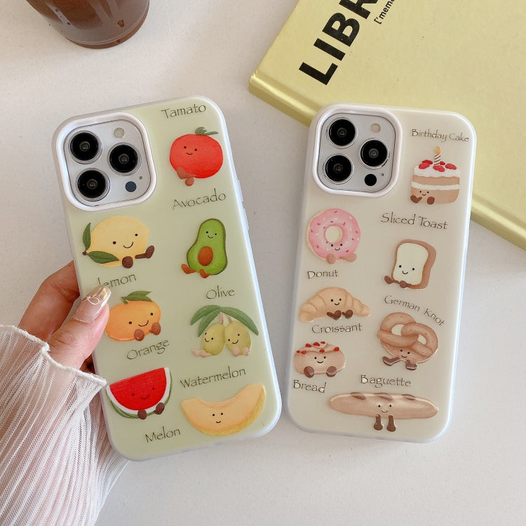 Funda híbrida TPU y PC a prueba de golpes para iPhone 14 (Serie Bread)