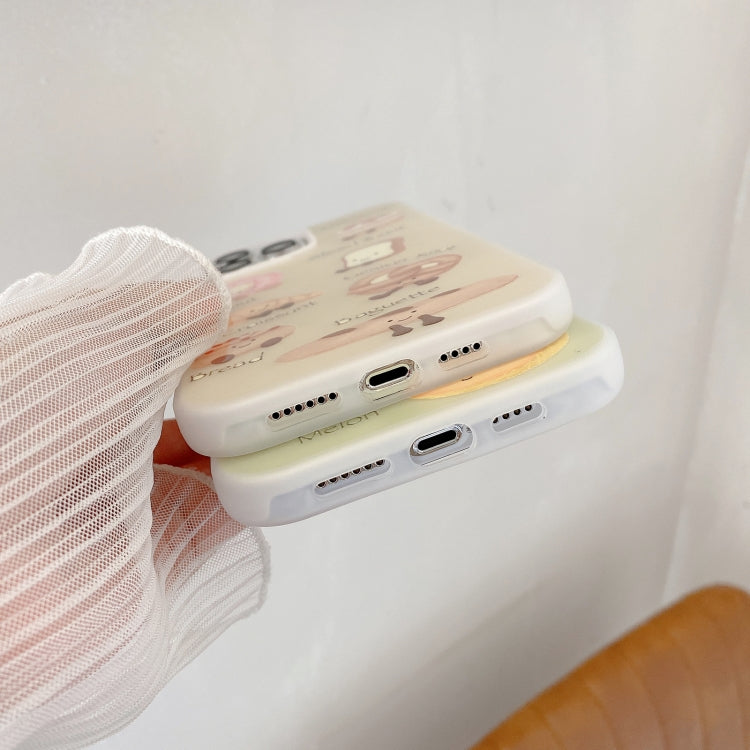 Funda híbrida TPU iPhone 15 Pro Max con dibujos animados creativos (Serie Bread)