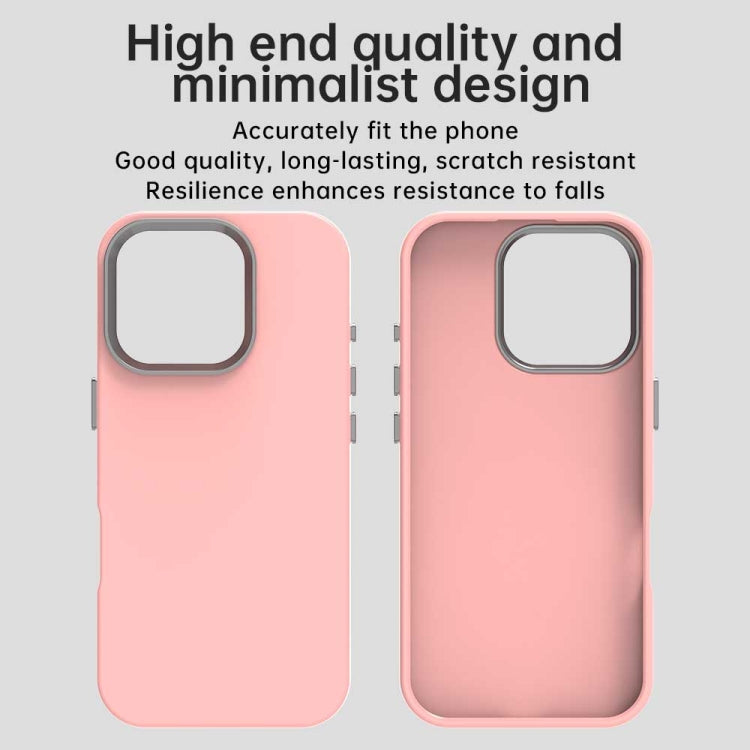 Funda para Teléfono iPhone 16 Pro Max a Prueba de Golpes Serie Colorida (Rosa)