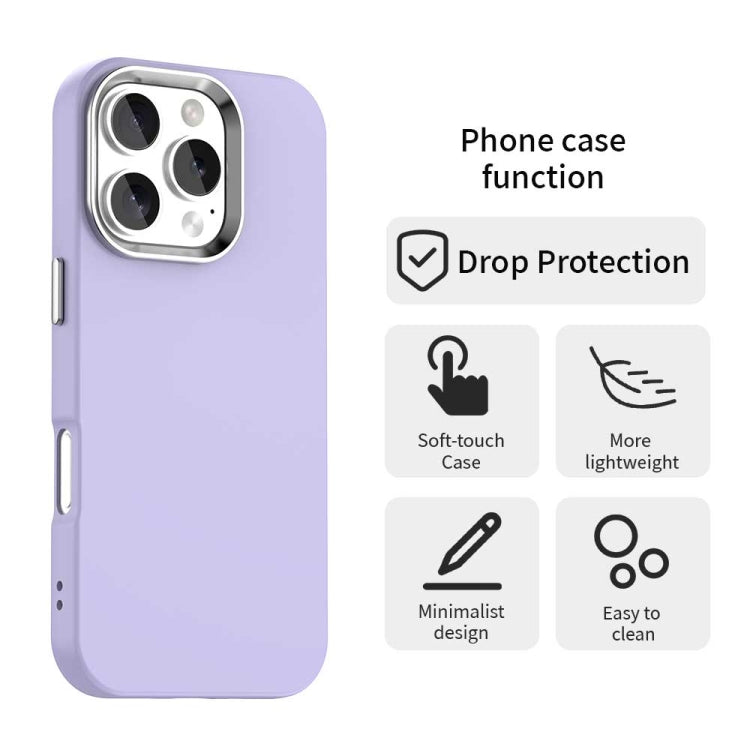 Funda para Teléfono iPhone 16 Pro Serie Colorida a Prueba de Golpes (Morada)