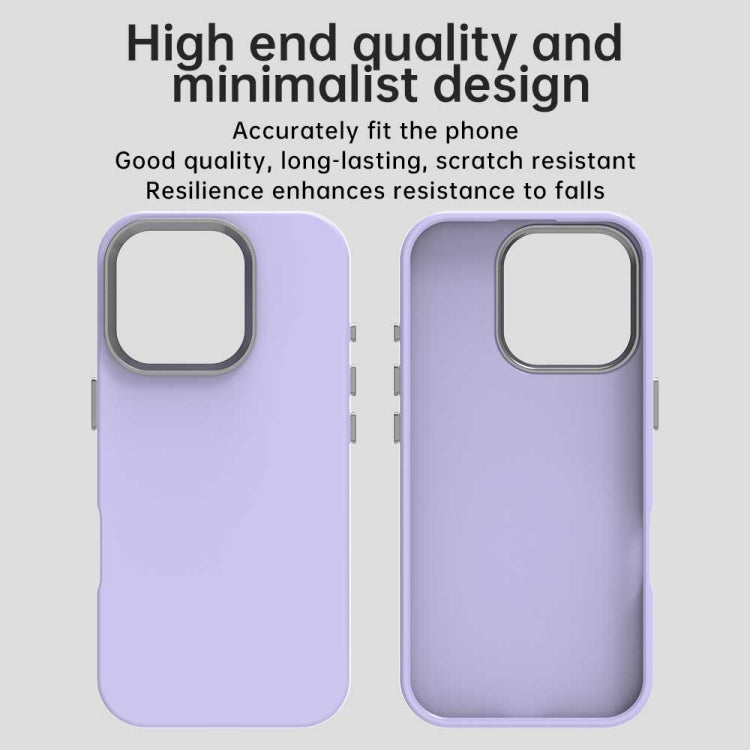 Funda para Teléfono iPhone 16 Pro Serie Colorida a Prueba de Golpes (Morada)