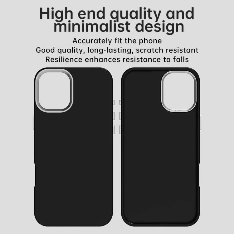 Funda para Teléfono iPhone 16 Plus a Prueba de Golpes Serie Colorida (Negra)
