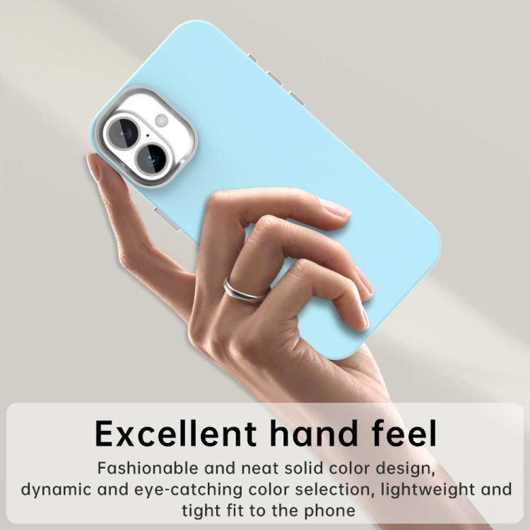 Funda para Teléfono iPhone 16 Serie Colorida a Prueba de Golpes (Azul)