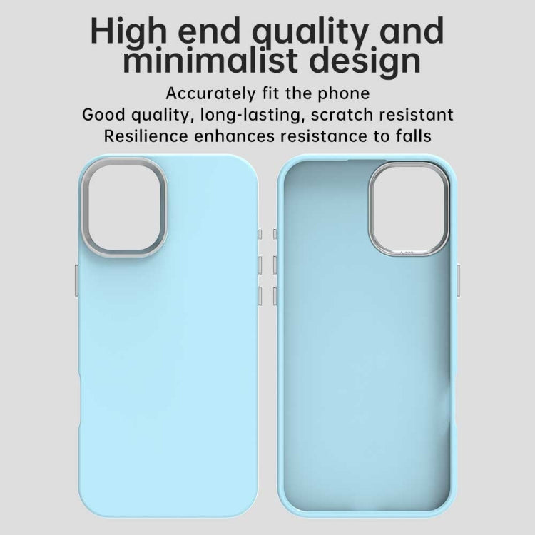 Funda para Teléfono iPhone 16 Serie Colorida a Prueba de Golpes (Azul)
