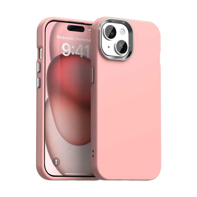 Funda para Teléfono iPhone 15 Plus Serie Colorida a Prueba de Golpes (Rosa)