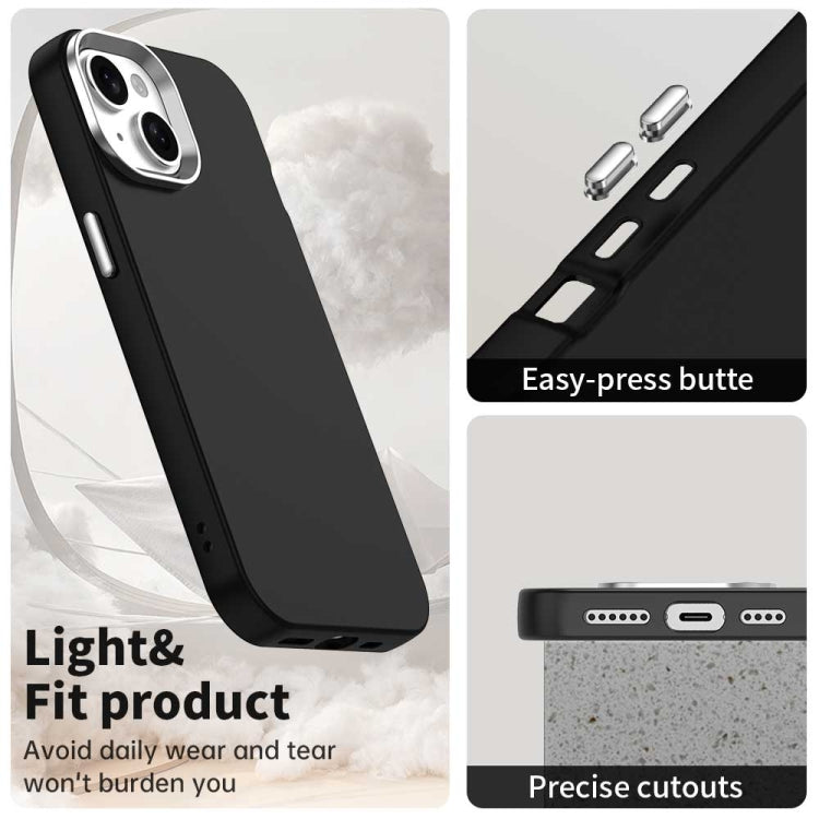 Funda para Teléfono iPhone 15 Plus a Prueba de Golpes Serie Colorida (Negra)