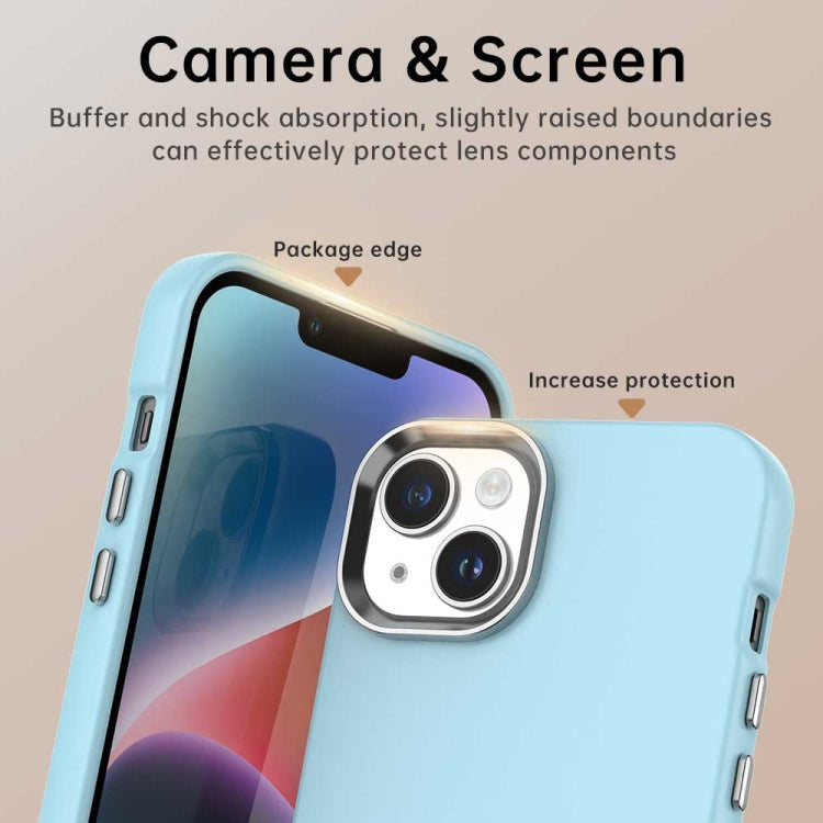 Funda para Teléfono iPhone 14 Serie Colorida a Prueba de Golpes (Azul)