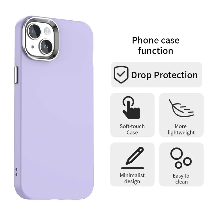 Funda para Teléfono iPhone 14 Serie Colorida a Prueba de Golpes (Morado)