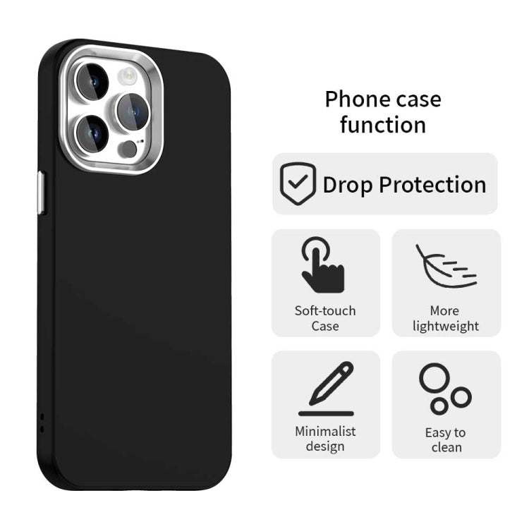 Funda para Teléfono iPhone 14 Pro Max Serie Colorida a Prueba de Golpes (Negra)
