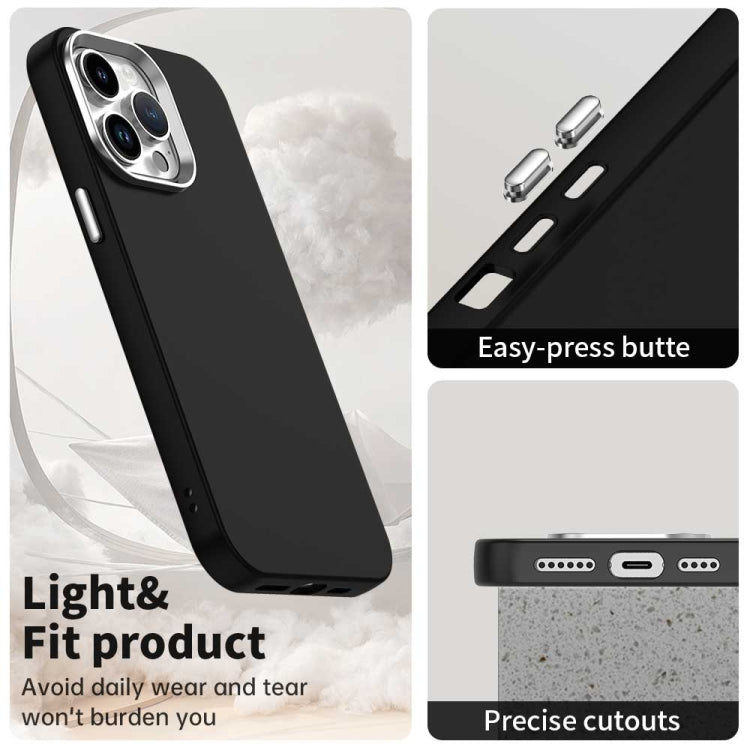 Funda para Teléfono iPhone 14 Pro Max Serie Colorida a Prueba de Golpes (Negra)