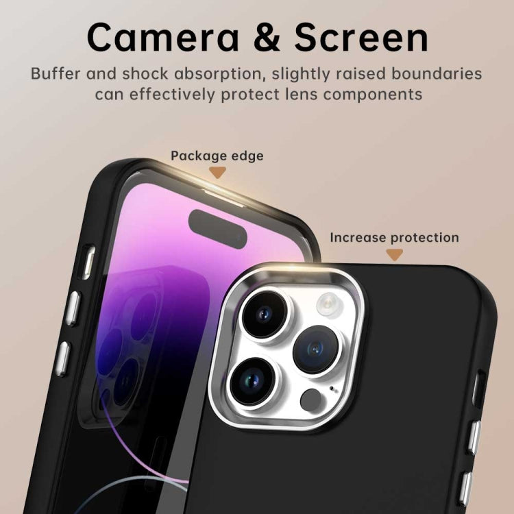 Funda para Teléfono iPhone 14 Pro Max Serie Colorida a Prueba de Golpes (Negra)
