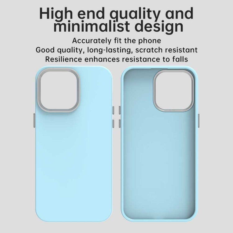 Funda para Teléfono iPhone 14 Pro Max a Prueba de Golpes Serie Colorida (Azul)