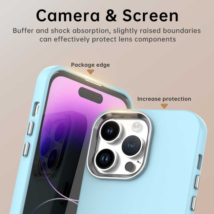 Funda para Teléfono iPhone 14 Pro Max a Prueba de Golpes Serie Colorida (Azul)