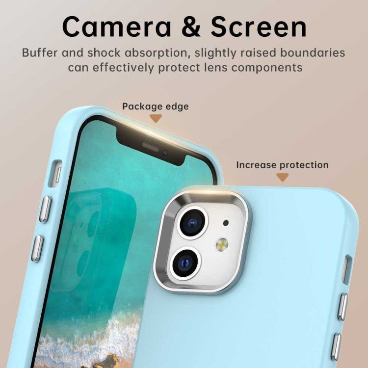 Funda para Teléfono iPhone 12 Serie Colorida a Prueba de Golpes (Azul)