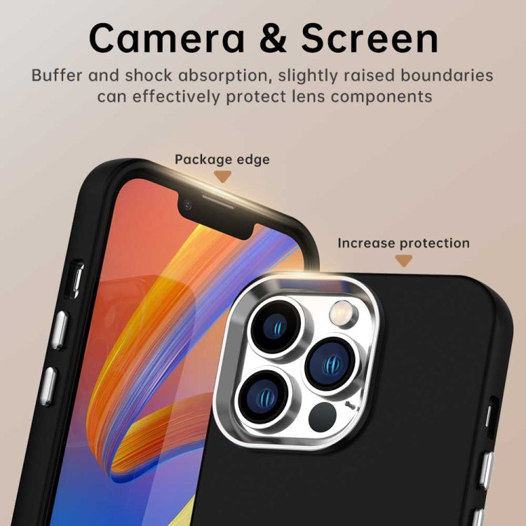 Funda para Teléfono iPhone 12 Pro Max Serie Colorida a Prueba de Golpes (Negra)
