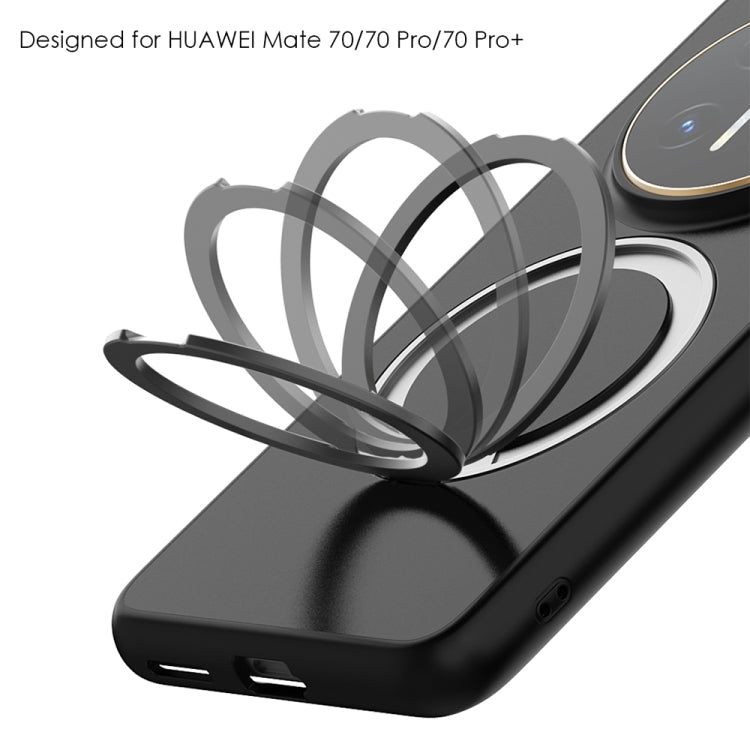 Funda para Teléfono Huawei Mate 70 Pro/70 Pro+ con Soporte Giratorio 360 Grados (Morado)