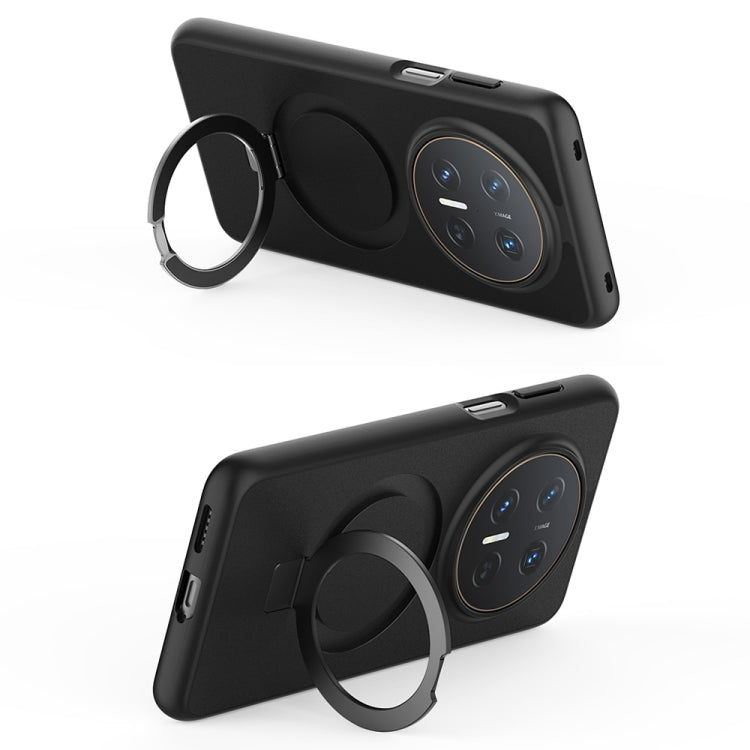 Funda para Teléfono Huawei Mate 70 con Soporte Redondo (Negra)