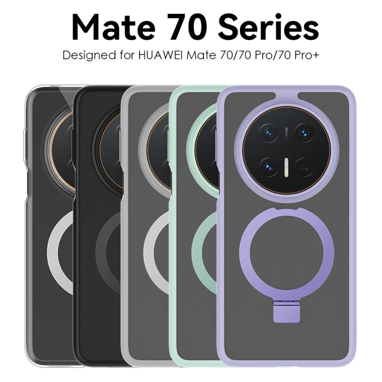 Funda para Teléfono Huawei Mate 70 con Soporte Redondo (Negra)