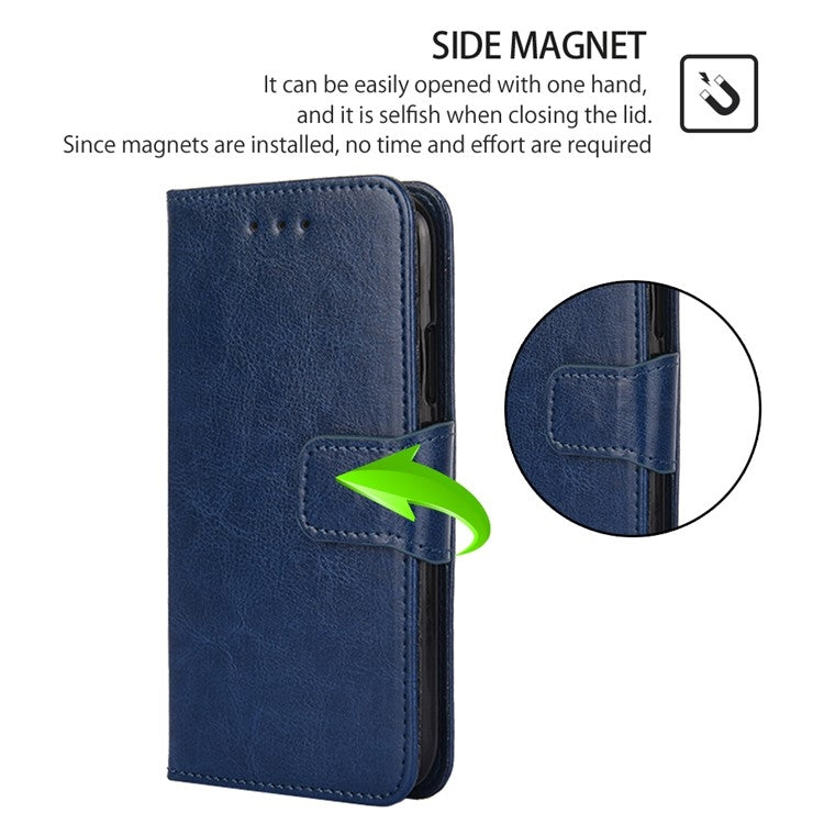 Funda de Cuero Textura de Cristal para Sony Xperia 1 Vi (Azul Real)