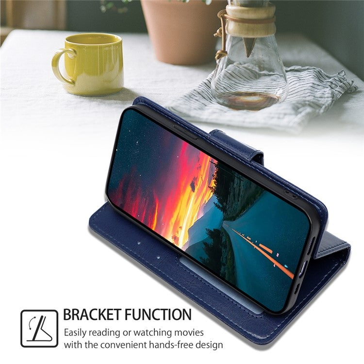 Funda de Cuero Textura de Cristal para Sony Xperia 1 Vi (Azul Real)