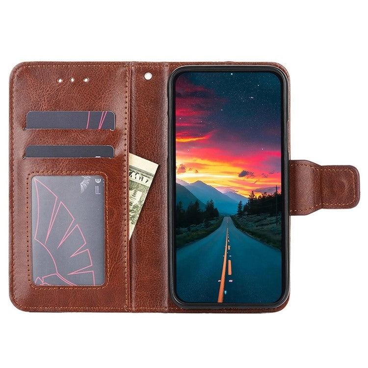 Funda de Cuero Textura de Cristal Sony Xperia 1 Vi (Marrón)