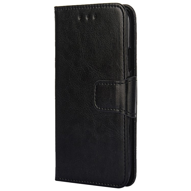 Funda de Cuero con Textura de Cristal para Fujitsu Arrows We2 Plus (Negro)