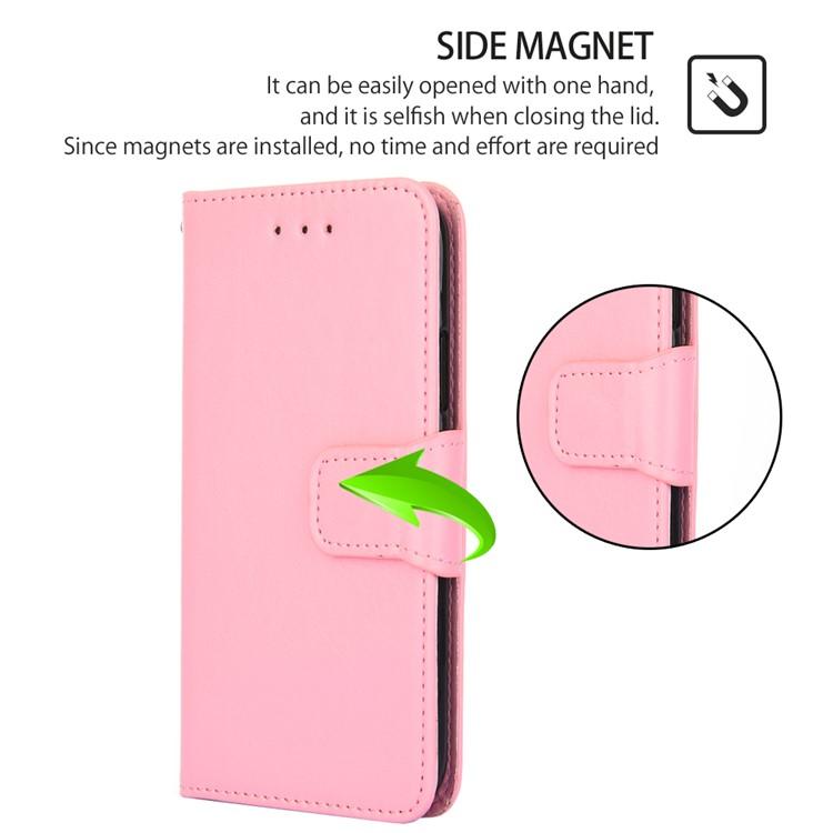 Funda de cuero con textura de cristal para Redmi Note 14S 4G (rosa)