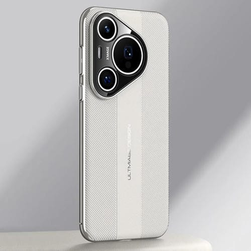 Funda Piel Sintética Huawei Pura 70 Pro Diseño Última Generación (Blanca)