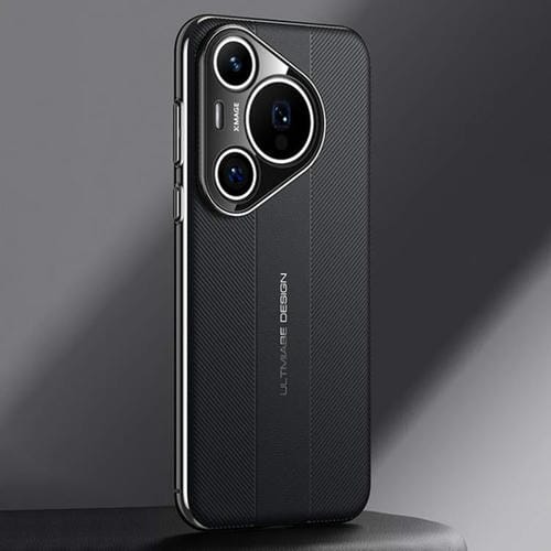 Funda Piel Sintética Huawei Pura 70 Pro Diseño Última Generación (Negra)