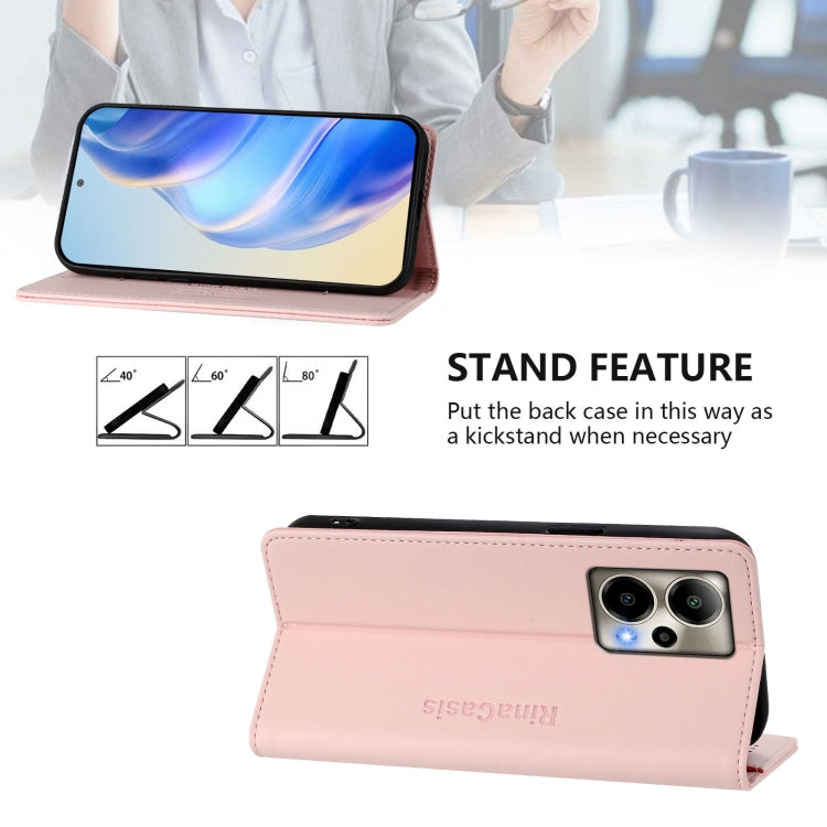 Funda de Cuero para Cricket Outlast 5G 2024 Rc01 con Doble Pliegue y Succión Magnética Rfid (Rosa)