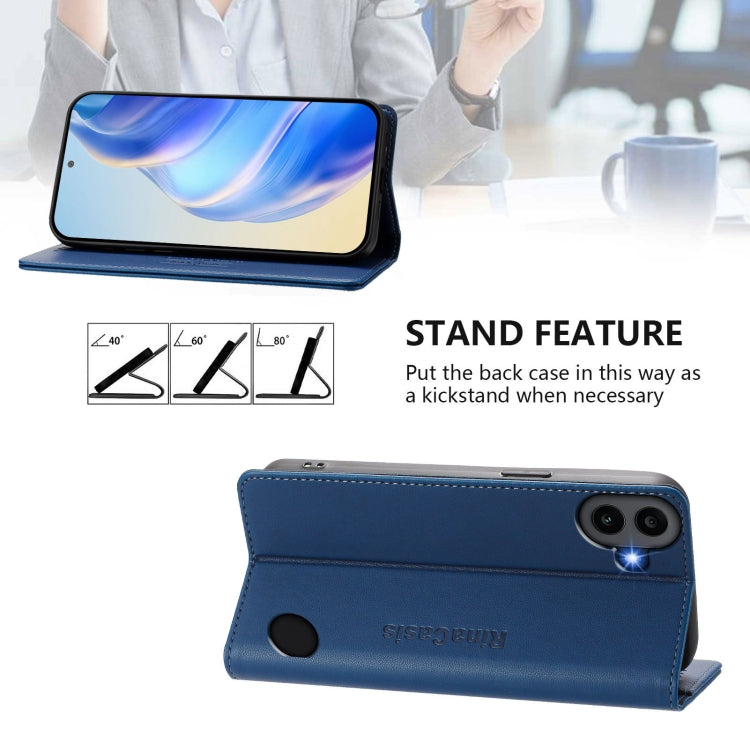 Estuche de Cuero cmf Phone 1 Rc01 con Doble Pliegue y Succión Magnética Rfid (Azul Oscuro)