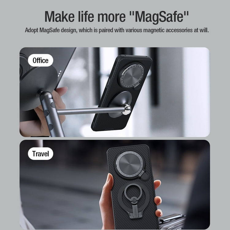 Funda para Teléfono Nillkin Camshield Prop Magsafe con Soporte Magnético para Huawei Mate 70 (Negra)