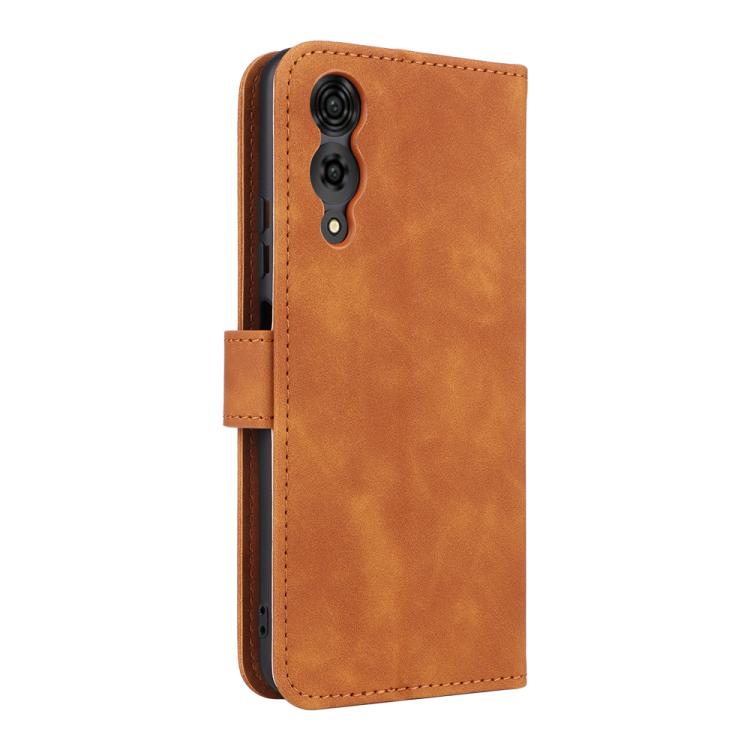 Funda de Cuero para Cubot A10 con Tapa Magnética y Tacto Agradable (Marrón)