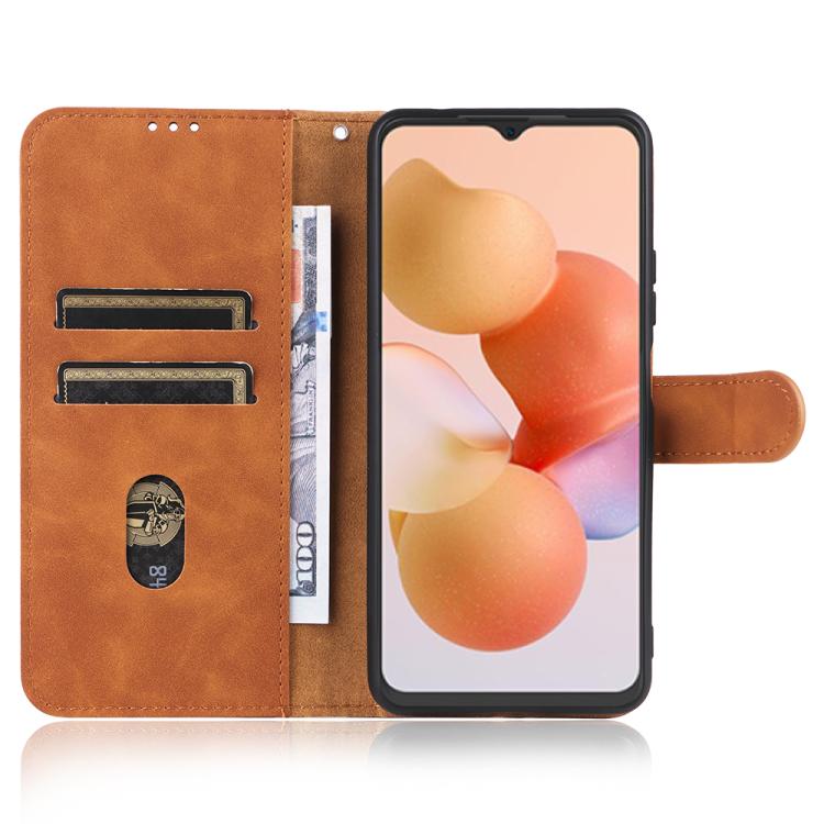 Funda de Cuero para Cubot A10 con Tapa Magnética y Tacto Agradable (Marrón)