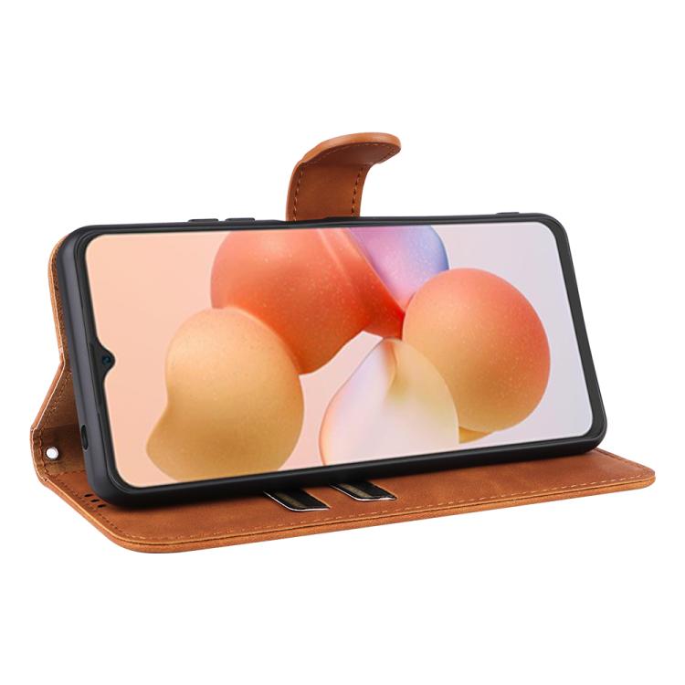 Funda de Cuero para Cubot A10 con Tapa Magnética y Tacto Agradable (Marrón)