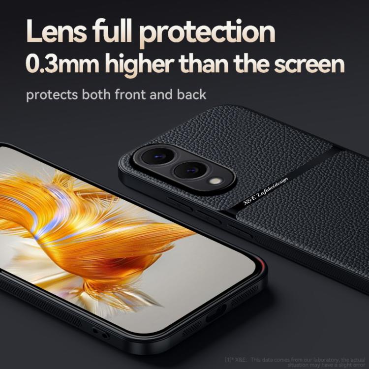 Funda magnética de cuero Litchi para Samsung Galaxy S25 Edge 5G, con cobertura total, a prueba de golpes (verde)
