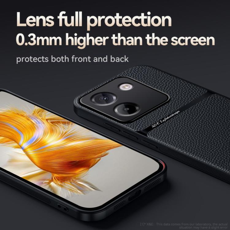 Funda magnética de cuero Litchi para Xiaomi Poco M7 Pro 5G, con cobertura total, a prueba de golpes (verde)