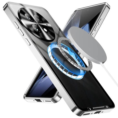 Funda de Metal Esmerilado con Imán Magsafe para OnePlus 13 (Plateada)