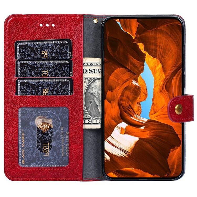 Funda de cuero con cremallera para Samsung Galaxy S25 Ultra 5G (roja)