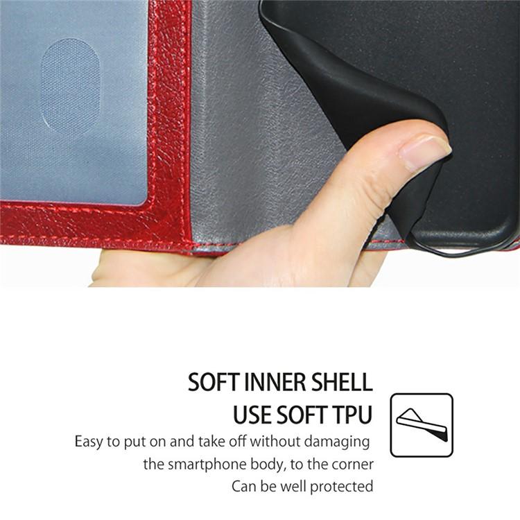 Funda de cuero con cremallera para Samsung Galaxy S25 Ultra 5G (roja)