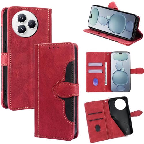 Funda de cuero con hebilla magnética y tacto suave para Xiaomi Civi 5 Pro 5G (roja)