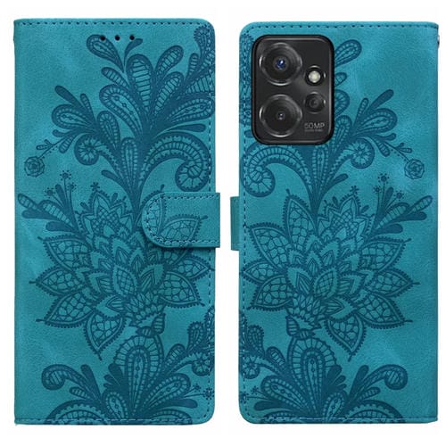 Funda de Cuero con Hebilla Magnética y Diseño Floral para Motorola Moto G Power 2023 (Verde)