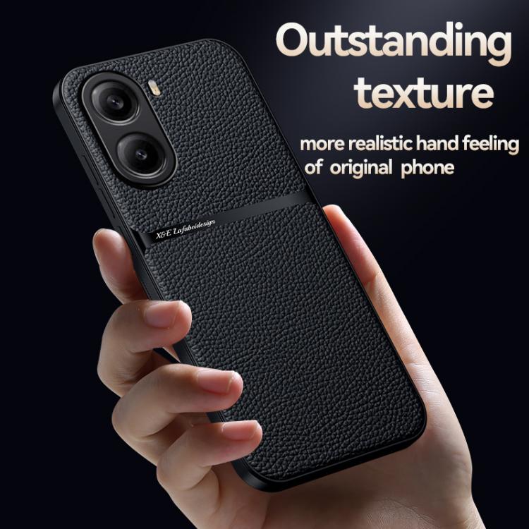Funda magnética de cuero Litchi con cobertura total, a prueba de golpes y protección para Redmi Turbo 4 y Xiaomi Poco X7 Pro (amarilla)