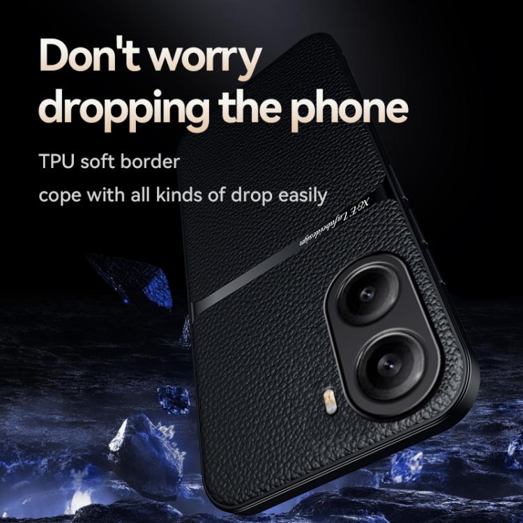Funda magnética de cuero Litchi con cobertura total, a prueba de golpes y protección para Redmi Turbo 4 y Xiaomi Poco X7 Pro (amarilla)