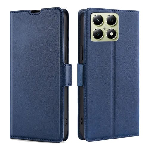 Funda De Cuero Con Tapa Horizontal Y Hebilla Lateral Ultrafina Para Xiaomi 14T 5G (Azul)